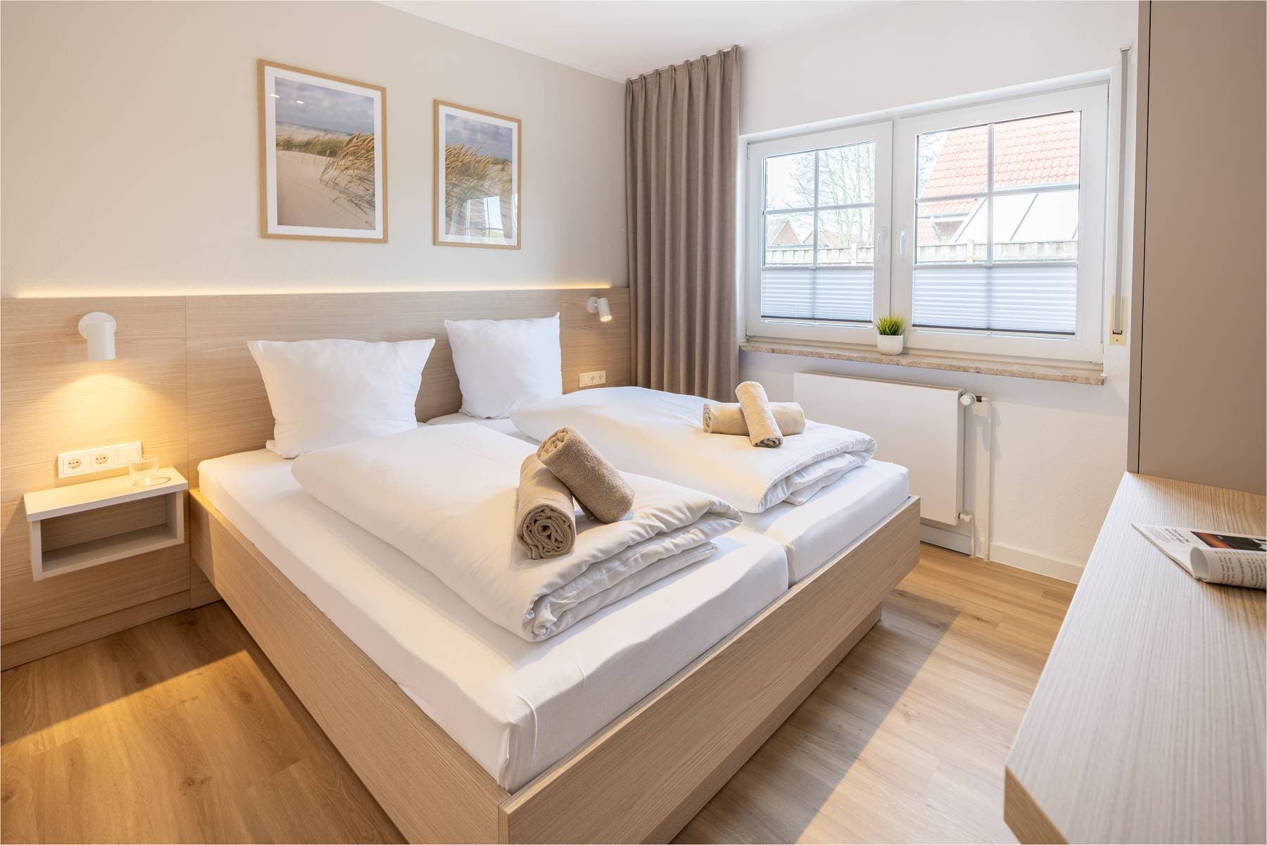 Ferienwohnung Riedgras 2 – Schlafzimmer mit Doppelbett